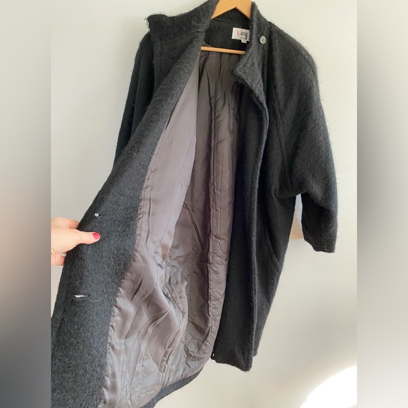 Vintage 80s Wool/Mohair Blend Button-up Jacket - M-XL - Picture 5 of 7